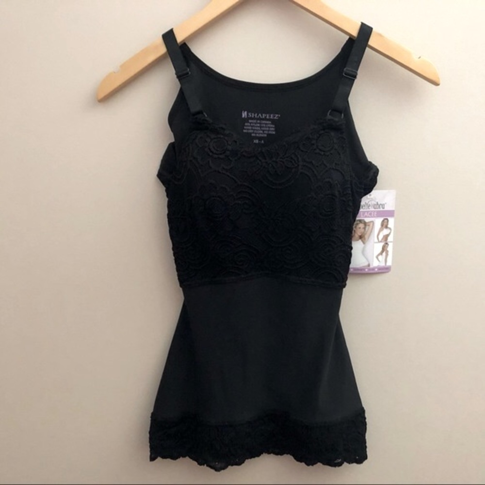 5/$25 Shapeez Unbelievabra Lacee Size XS/A Black